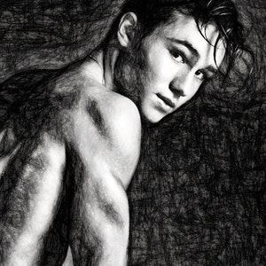 2 PHOTO SET Enzo Carini Notice Me & Stand by Me Gay Art Male Art Photo