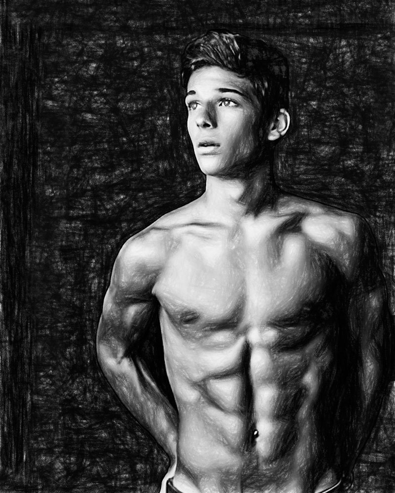 Sean Odonnell Gay Art Male Art Print By Michael Taggart Photography Shirtless Muscle Muscles