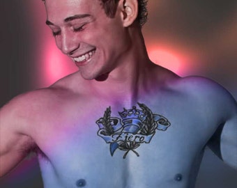 Shy Smile Vance Gay Art Male Art Photo Print by Michael Taggart Photography coy seductive shirtless torso tattoo