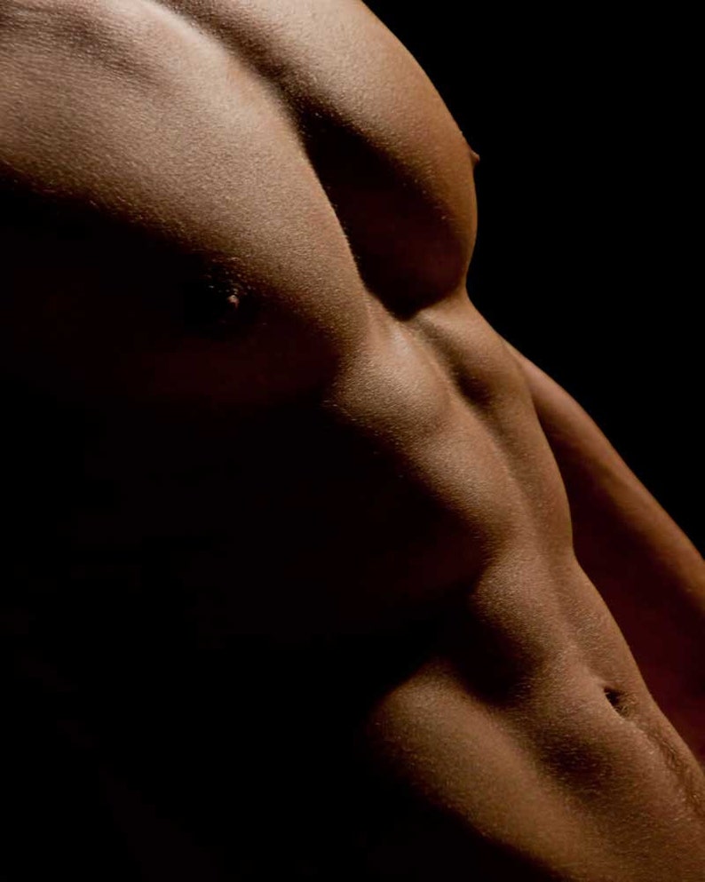 Close Gay Art Male Art Photo Print by Michael Taggart Photography shirtless muscle muscles muscular chest abs torso