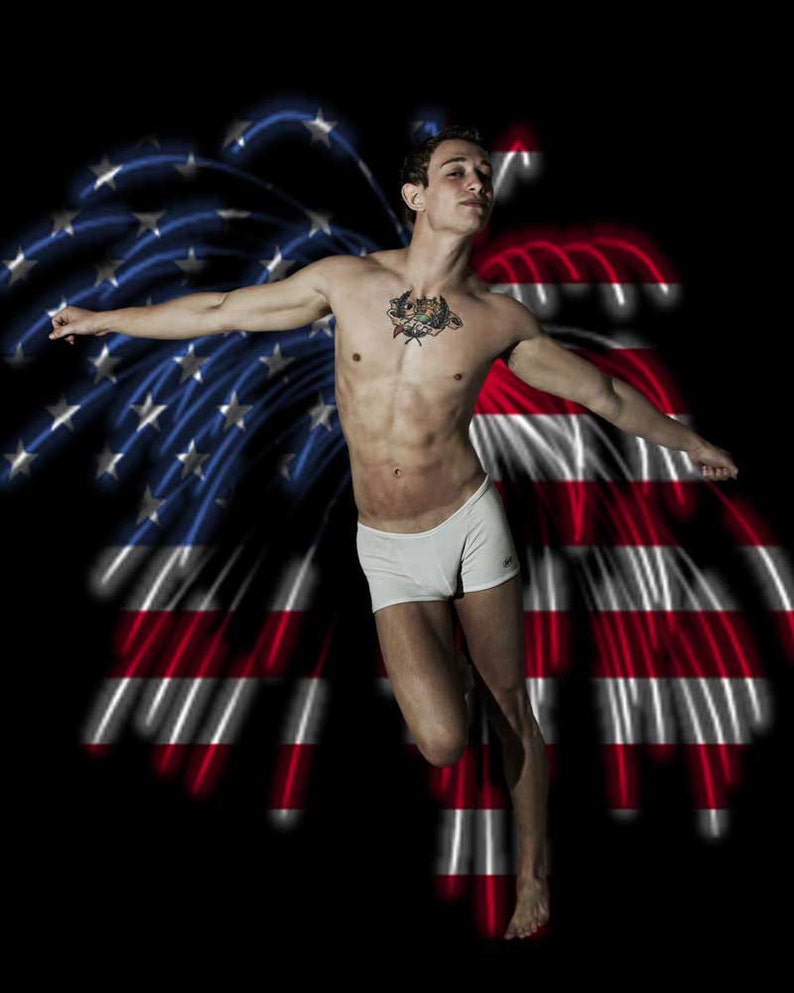 Firework Angel Gay Art Male Art Photo Print By Michael Taggart Photography Red White Blue 4th Of