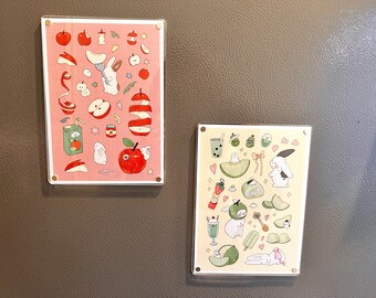 Magnetic 5x7 Bunny Art Print Frame – Apple or Honey Dew Designs