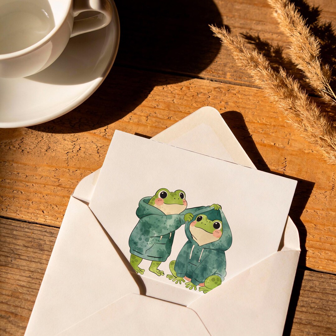 Cozy Frog Card | Anniversary Love Note (digital Download) - Etsy UK