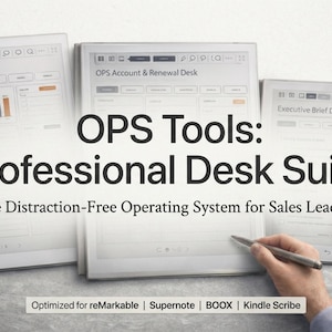 E-Ink Business Planner Bundle | reMarkable, Supernote | Deal Tracker, QBR, Executive Brief, Sales Tools