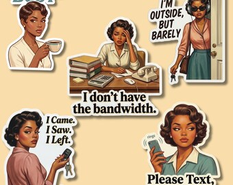 Please Text, Don’t Call Introvert Sticker Pack: 5-Piece Vinyl Set
