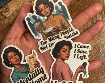 Funny Introvert Sticker Pack: Mentally at Home, I Left Early