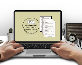 150 podpowiedzi AI dla lokalnych dostawców usług | Media społecznościowe, marketing i pozyskiwanie klientów | Zestaw narzędzi AI dla małych firm | ChatGPT | Niemiecki | PDF