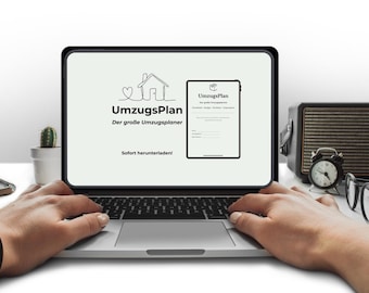 Planer przeprowadzki w formacie PDF | Lista kontrolna i plan przeprowadzki | Zorganizuj swoją przeprowadzkę | Cyfrowy planer przeprowadzki do druku