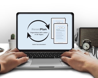 ResetPlan – Planer produktywności do druku | Planer dzienny i tygodniowy | Śledzenie celów | Organizator życia | Śledzenie nawyków