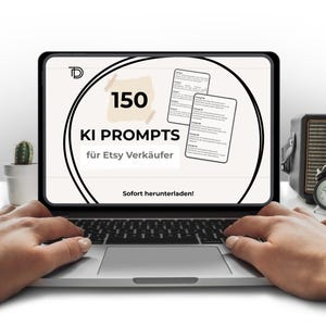 ChatGPT Prompts für Etsy Verkäufer | 150 AI Prompts Bundle | Etsy SEO, Titel, Tags & Beschreibungen | Digital Download Guide
