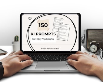 ChatGPT-prompts voor Etsy-verkopers | Bundel van 150 AI-prompts | Etsy SEO, titels, tags en beschrijvingen | Handleiding voor digitale download