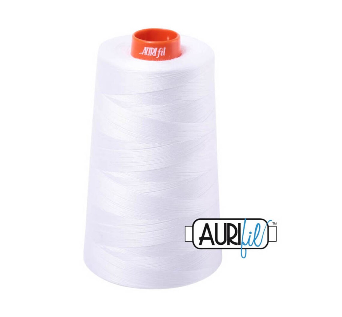 Aurifil 50wt cone of thread white hight quality thread Etsy