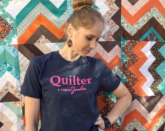 Dark Grey T-Shirt, Quillter T-Shirt, Fabric Junkie