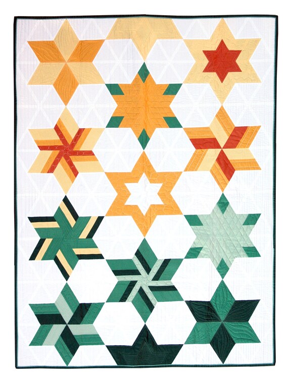 Falling Stars Quilt Pattern Digital File Etsy