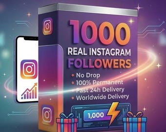 1000 follower Instagram reali – Crescita permanente, consegna rapida (in tutto il mondo)