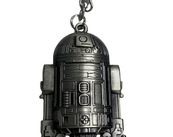 Star Wars R2D2 Keychain Metal Silver Keychain New Lucas Films