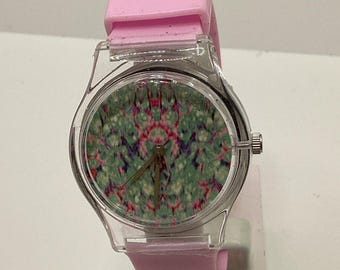 Reloj de cuarzo para mujer, modelo Art Clear Tone, con correa rosa, ¡batería nueva!