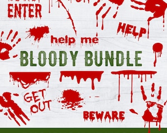 Blood Slashes Svg, Bundle, Horror Blood Splatter ClipArt, Blood Drips | Bloody Hands Svg, Crime Scene, Dripping Blood Svg, Instant Download