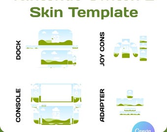 Ns Switch Console Skin vector template, DIY, personalised, Wrap Template, layout skin, custom, svg, png, Canva, Cricut, Instant Download