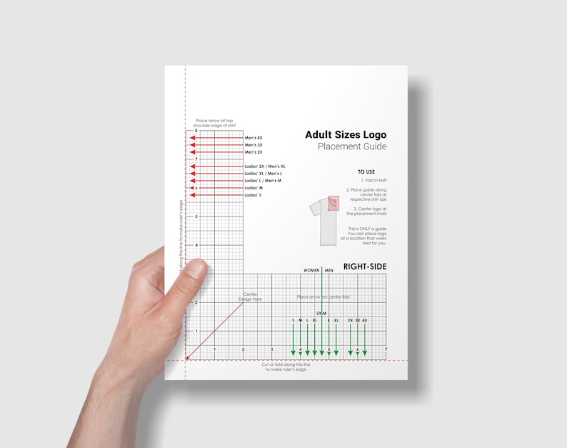 Logo Placement Guide.pdf T-shirt Embroidery Logo Placement Guides, Adult Size, Left & Right Side ...