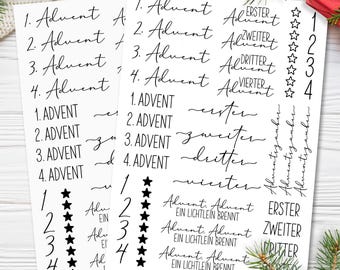 Christmas Candle Tattoos PDF Template, DIY, advent calendar, holiday crafts, A4, printable, Instant Download