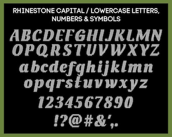 Rhinestone Letters Pattern: SS10 Font, SVG, Bold Rhinestone Font, Rhinestone Alphabet,  Cricut, Silhouette (Digital Download)