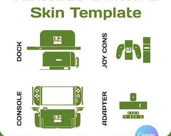 Ns Switch Console Skin vector editable wrap template, svg, png, Canva, Cricut, Instant Download