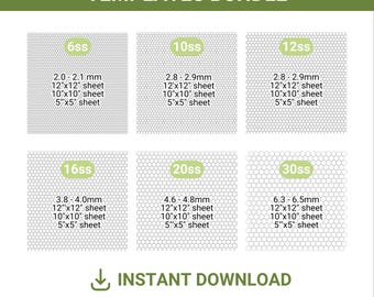 Rhinestone Sheet Template, Bundle, honeycomb pattern, DIY, svg, png, 6ss, 10ss, 12ss, 16ss, 20ss, 30ss, rhinestone blank, Instant Download