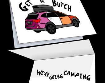 Originale Grußkarte „Get in Butch“ (5x7 Zoll)