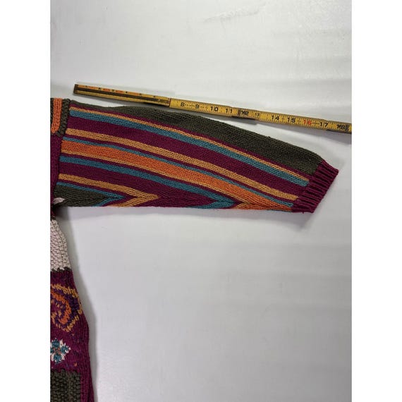 Reference Point Vintage 90s Patchwork Knit Sweate… - image 9