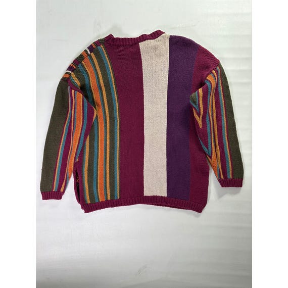 Reference Point Vintage 90s Patchwork Knit Sweate… - image 7