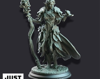 Synoria la de Corazón Noble – Hechicera Caminante de las Hadas - Miniatura de personaje druida impresa en 3D