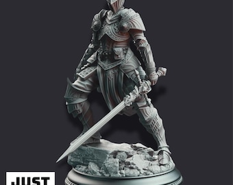 Vera Lanius la Absolved – Knight Commander - Miniatura de paladín impresa en 3D