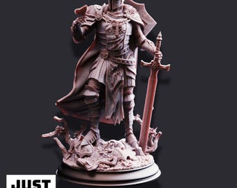 Ser Ludwig – Voluntad de Horauthin - Miniatura de paladín impresa en 3D