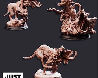 Sabuesos de sangre metamórficos Slagsting - Miniaturas de monstruos impresas en 3D