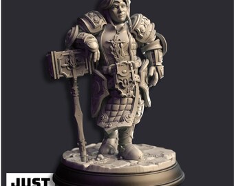 Enira Stronka Knight-Faith - Miniatura de personaje de paladín impresa en 3D