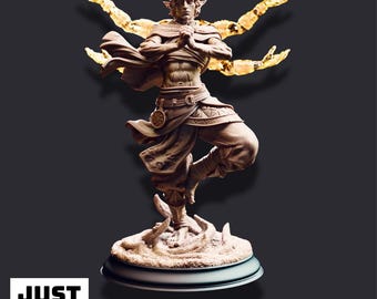 Caryian – Monje del Sol Astral - Miniatura de Monje impresa en 3D