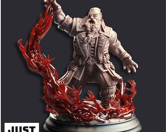 Brujo del Pacto de Sangre de Korgrin Bloodstone - Miniatura de personaje de brujo impresa en 3D