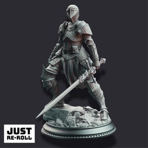 Vera Lanius the Absolved – Knight Commander - 3D Printed Paladin Character Miniature