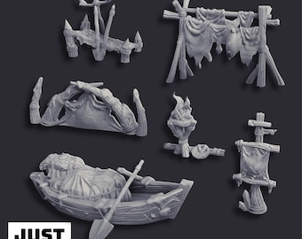 Accesorios para campamento ártico: terreno en miniatura impreso en 3D