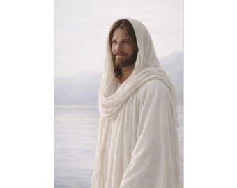 Light of the World Wall Art, Jesus Christ Portrait, Serene Christian Decor (Digital Download)