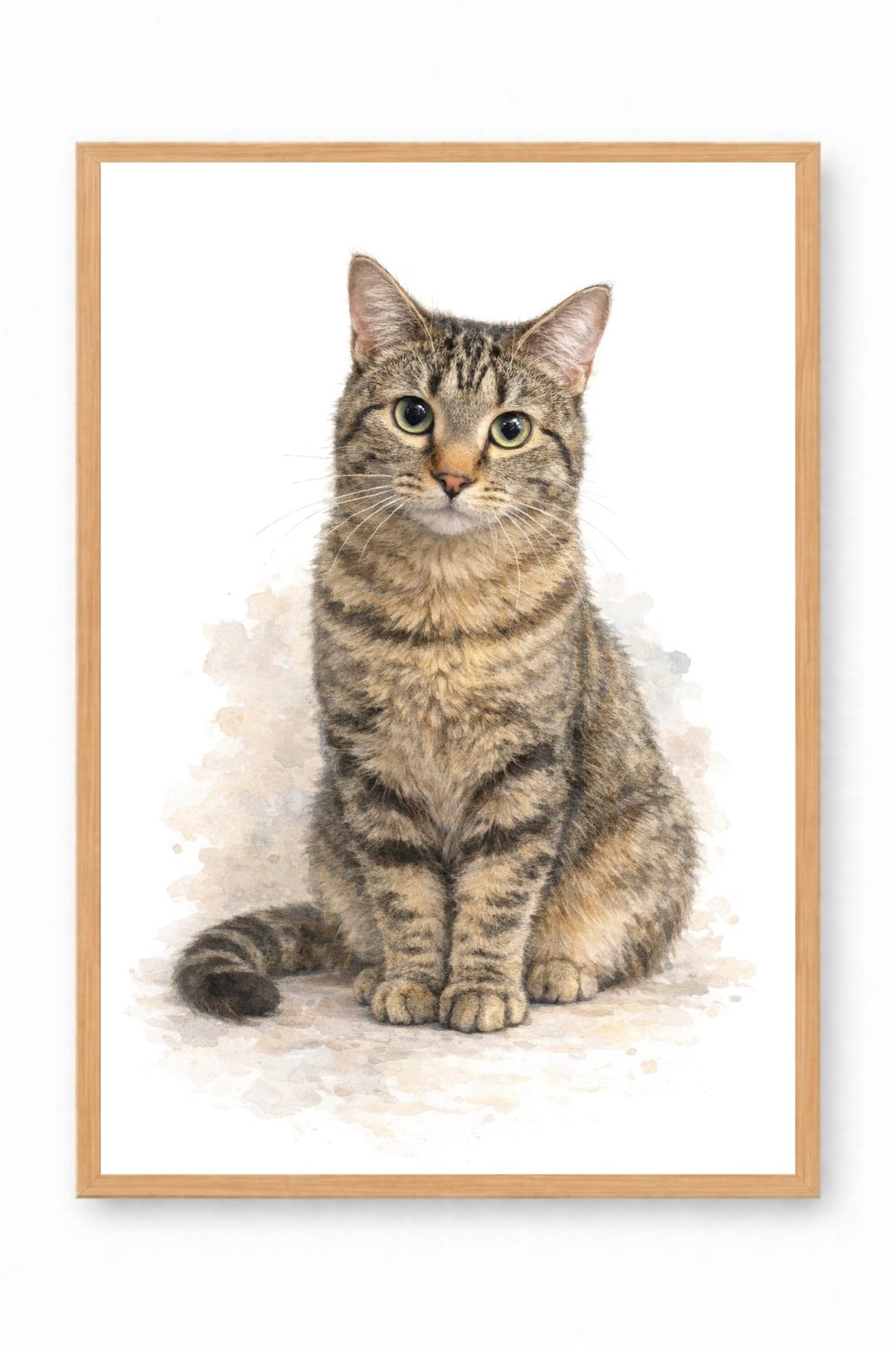 Brown Tabby Cat Wall Art Printable | Watercolor Cat Print | Cat Lover ...