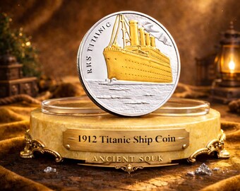 タイタニック博物館のお土産タイタニック号の船の模型と、ケース入りの