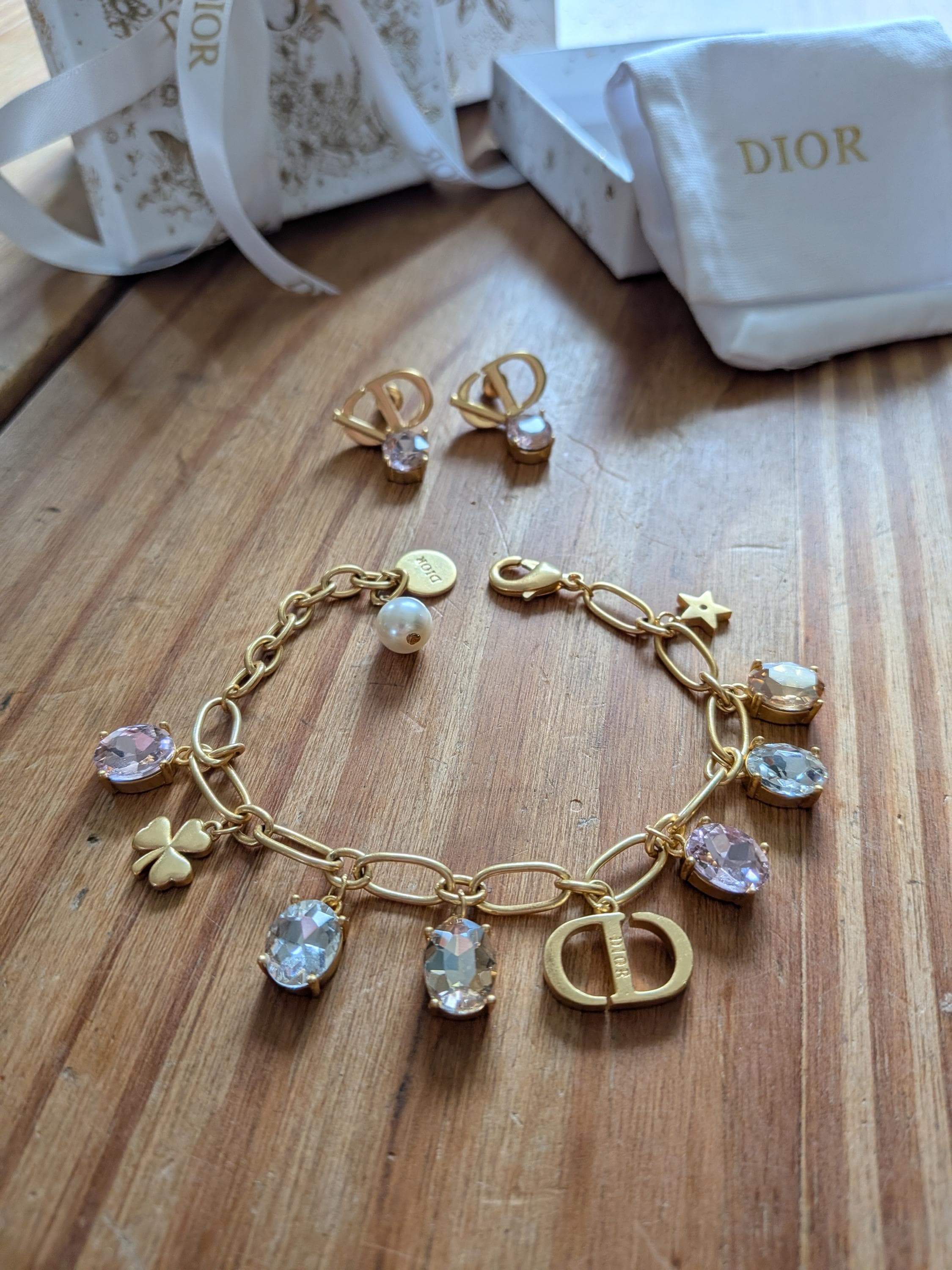 Christian Dior ディオール ロゴ ブレスレット シルバー 箱付き 