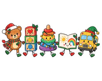 Pre-K Teacher Christmas PNG Doodle Preschool Teacher Shirt Design Holiday PreK Teacher Sublimation Clipart School Instant Download