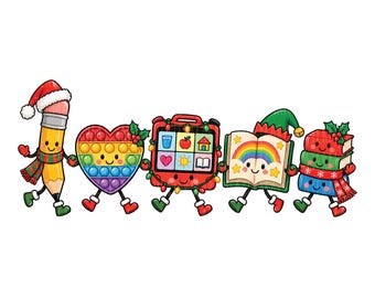 Special Education Christmas PNG Doodle SPED Teacher Shirt Design Holiday Teacher Sublimation Merry Clipart Jolly School Instant Download