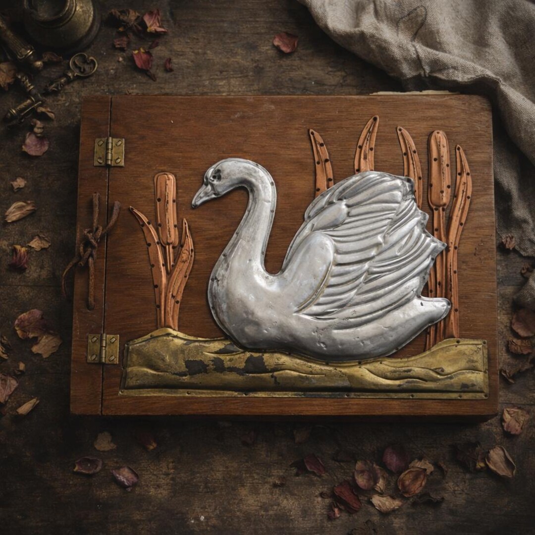 Handmade Swan Portfolio, Vintage Wooden Art Folio, Pages With a Past - Etsy
