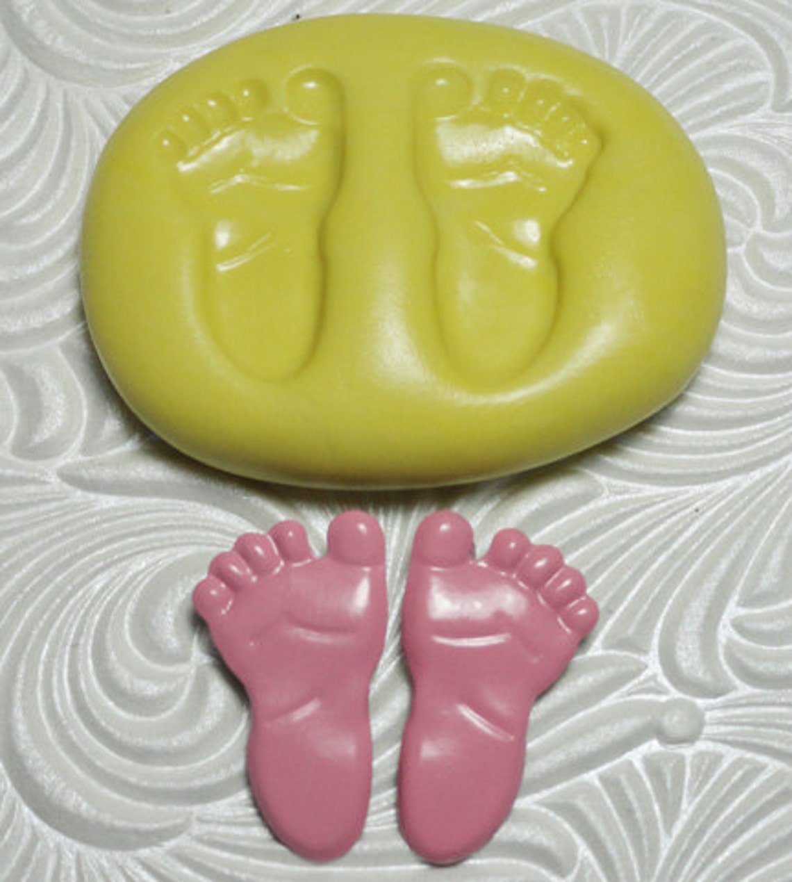 BABY FEET Mold Flexible Silicone Push Mold for Resin Wax Etsy
