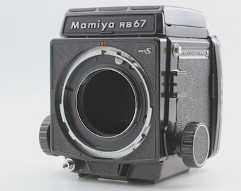Cámara de formato medio Mamiya RB67 Pro S y visor de cintura de Japón