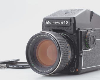 Mamiya M645 1000S 80mm f1.9 AE Finder Film Camera & Lens From JAPAN